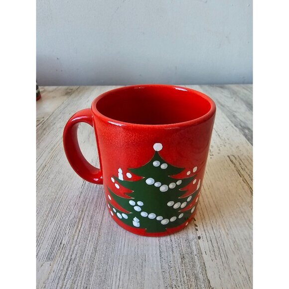 Waechtersbach Germany vintage mug xmas tree red cup coffee tea‎ - Picture 1 of 7